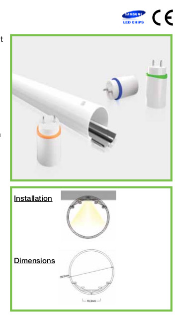 LR024 T8 28MM Refrigeration LED TUBE IP20 - Image 6