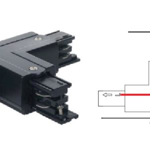 LR061 - TR LED Euro T Connector Right