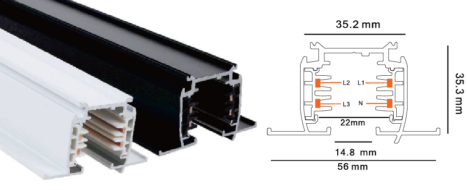 LR061-TS LED Track Flush