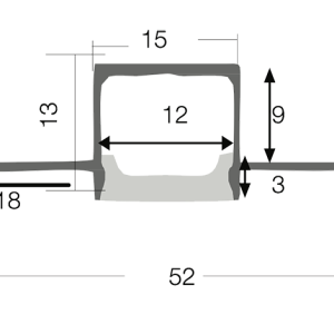 Alternative view of LR210S-EX Aluminium Extrusion and Lens