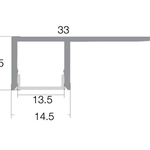 Alternative view of LR214-EX Aluminium Extrusion and Lens