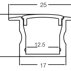 Alternative view of LR242-EX Aluminium Extrusion and Lens