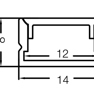 Alternative view of LR250-EX Aluminium Extrusion and Lens
