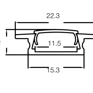 Alternative view of LR252-EX Aluminium Extrusion and Lens