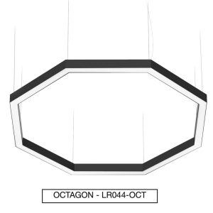 LR044-OCT - OCTACON GEOMATRIC SUSPENDED LINEAR PENDANT LIGHT