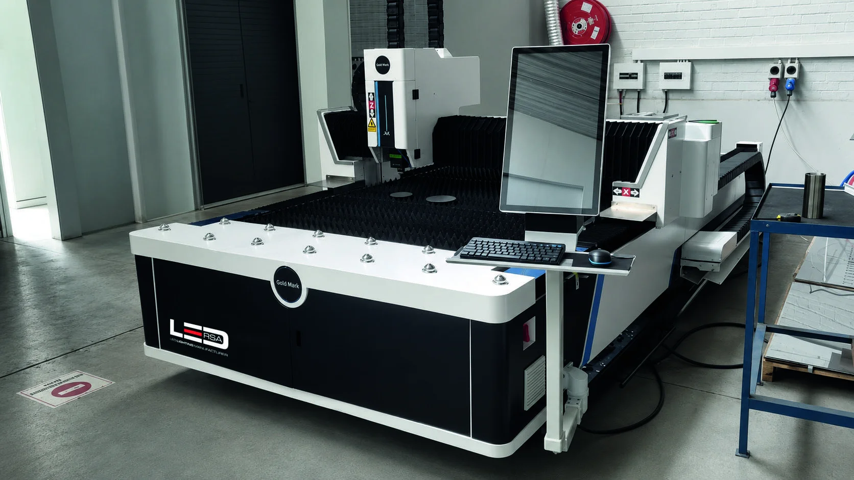 LED RSA laser machine in the factory
